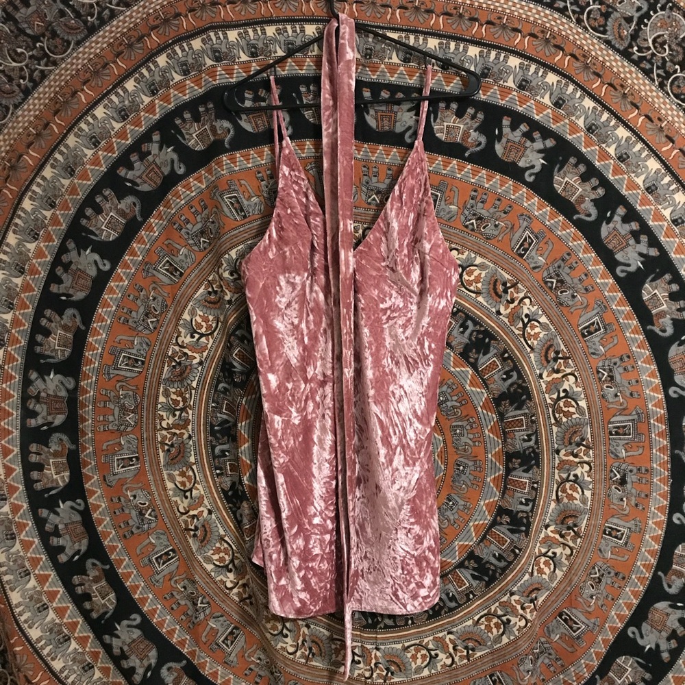 Pink Velvet Dress